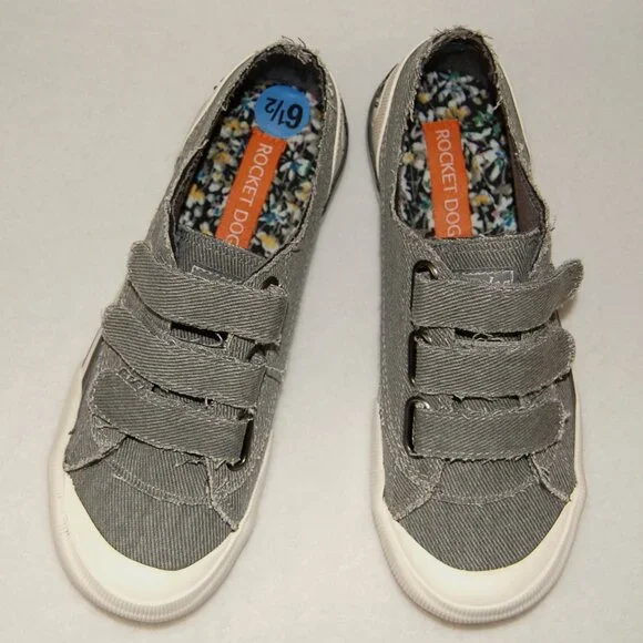 NIB Rocket Dog Gray Canvas Sneakers, US Women Size 6.5 - Picture 2 of 9